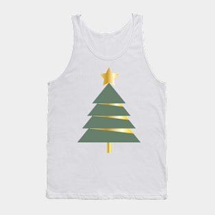 Pretty abstract golden Xmas tree Tank Top